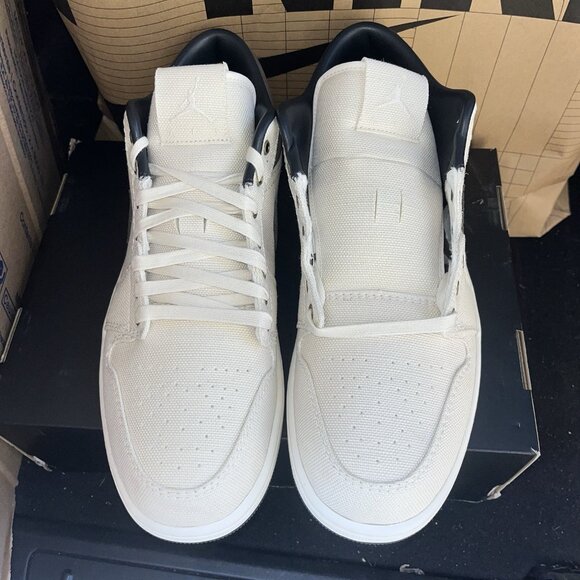 NEW Nike Air Jordan 1 Low Pale Ivory Baroque Brown IB8058-110 Men Size 14